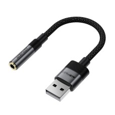 Переходник AceFast J13, USB, 3.5 мм., Черный