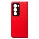 Чохол-книжка Xiaomi Redmi 15, Carbon Case, Червоний