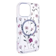 Чохол Apple iPhone 17 Air, Epik Clear Garden, Cherry Petal, MagSafe, Малюнок
