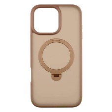 Чохол Apple iPhone 16 Pro, Epik Metal Buttons HQ Ring, Rose Gold, MagSafe, Рожевий