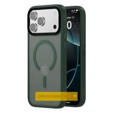Чохол Apple iPhone 17, Epik Metal Buttons Colorful, MagSafe, Зелений