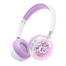 Навушники бездротові XO BE57 Colorful Elf Kids, Стерео, Бузковий
