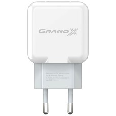 Сетевое зарядное устройство Grand-X CH-03W, 2.1 A, Белый