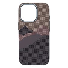 Чохол Apple iPhone 13 Pro Max, D-Glory Ultra Slim, Brown Mountain, MagSafe, Срібний