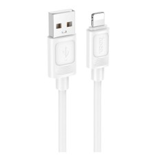 USB кабель Hoco X122 Apple iPhone SE 2022, iPhone 14 Pro Max, iPhone 14 Plus, iPhone 14 Pro, iPhone 14, iPhone 13 Pro, iPhone 13 Mini, iPhone 13, iPhone 13 Pro Max, iPhone 12 Mini, iPhone 12 Pro Max, iPhone 12 Pro, Lightning, 1.0 м., Білий