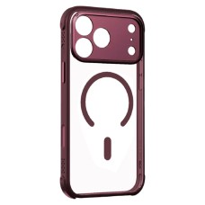 Чехол Apple iPhone 17 Pro Max, Momax CaseFORM Air, MagSafe, Bordeaux Red, Прозрачный
