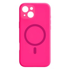 Чехол Apple iPhone 14, Air Beats Wide Strip Full Camera, MagSafe, Hot Pink, Розовый