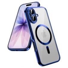 Чохол Apple iPhone 17, Metallic Full Camera, MagSafe, Синій