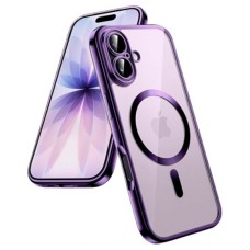 Чохол Apple iPhone 17, Metallic Full Camera, Dark Purple, MagSafe, Фіолетовий