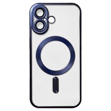 Чохол Apple iPhone 17, Metallic Full Camera Matte, Dark Blue, MagSafe, Синій