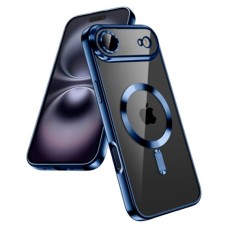 Чохол Apple iPhone 17 Air, Metallic Full Camera Matte, Dark Blue, MagSafe, Синій