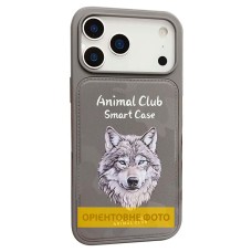 Чохол Apple iPhone 16 Pro, Animal Club, Titanium Gray, Сірий
