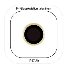 Захисне скло на камеру Apple iPhone 17 Air, Metal Classic, Light Gold, Золотий