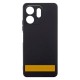 Чехол Motorola G55, GETMAN Liquid Silk, Черный