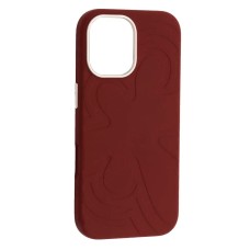Чохол Apple iPhone 15 Pro Max, Flower Liquid, Deep Cherry Red, MagSafe, Червоний