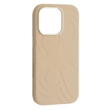 Чохол Apple iPhone 16, Flower Liquid, Antique White, MagSafe, Білий