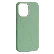 Чохол Apple iPhone 16, Flower Liquid, Qingshan Jade, MagSafe, Зелений