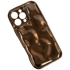 Чохол Apple iPhone 15 Pro Max, Bubble Wavy 3D, Золотий