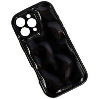 Чехол Apple iPhone 15, Bubble Wavy 3D, Черный