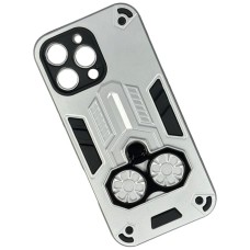 Чехол Apple iPhone 11 Pro Max, Armor Shield Ring Holder, Серебряный