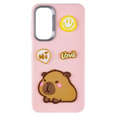 Чохол Samsung S721 Galaxy S24 FE, Epik Leather Toys, Capybara, Рожевий