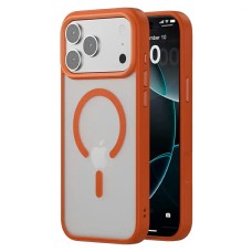 Чохол Apple iPhone 17 Pro Max, Epik Metal Buttons Colorful, MagSafe, Помаранчевий