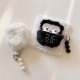 Чохол Apple AirPods 4, Pearl Bow Plush, Білий