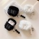 Чохол Apple AirPods 4, Pearl Bow Plush, Білий