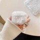 Чохол Apple AirPods 4, Pearl Bow Plush, Білий
