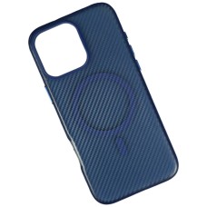 Чохол Apple iPhone 15 Pro Max, Carbon Fibre Texture, MagSafe, Синій