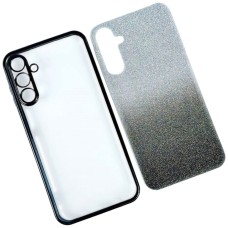 Чохол Samsung A075 Galaxy A07, Ombre Glitter Chrome, Black Chrome, Чорний
