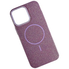Чохол Apple iPhone 17 Air, Color Glitter, MagSafe, Бордовий