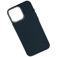 Чехол Apple iPhone 15, Elite Carbon Matte Box, MagSafe, Blue Diagonals, Рисунок