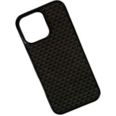 Чохол Apple iPhone 15 Pro Max, Gloss Elite Carbonique, Brown Triangle Pattern, MagSafe, Малюнок
