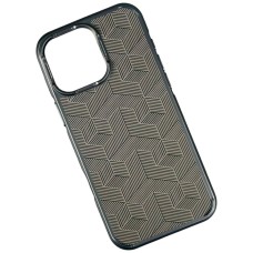 Чохол Apple iPhone 13 Pro Max, Luxury Carbon Fiber Pattern, Grey Cube, MagSafe, Малюнок