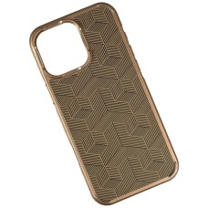 Чохол Apple iPhone 13, Luxury Carbon Fiber Pattern, Gold Cube, MagSafe, Малюнок