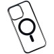 Чехол Apple iPhone 14, Metallic Paint, MagSafe, Черный