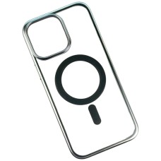 Чохол Apple iPhone 15 Pro Max, Metallic Paint, MagSafe, Срібний