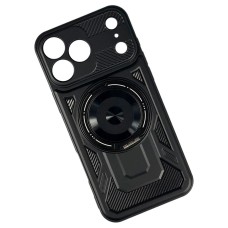 Чехол Apple iPhone 17 Pro, Armor Rotating Magnetic, MagSafe, Черный