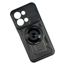 Чохол Xiaomi Poco C85, Redmi 15C, Armor Rotating Magnetic, MagSafe, Чорний