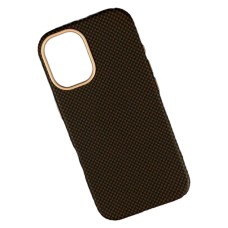 Чехол Apple iPhone 17, Carbon Fiber Separate Camera, Коричневый