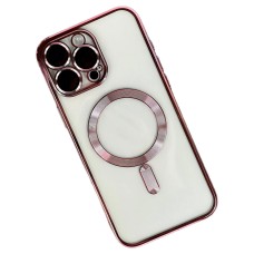 Чохол Apple iPhone 15 Pro Max, Metallic Full Camera, MagSafe, Рожевий