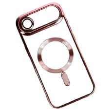 Чохол Apple iPhone 17 Air, Metallic Full Camera, MagSafe, Рожевий