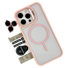 Чехол Apple iPhone 11, Air Beats Crystal Stand Camera, MagSafe, Розовый