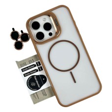 Чохол Apple iPhone 13 Pro Max, Air Beats Crystal Stand Camera, MagSafe, Коричневий