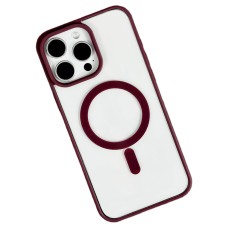 Чохол Apple iPhone 15 Pro Max, Cristal Case Guard, Burgundy, MagSafe, Бордовий