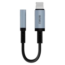 Переходник WiWU Legend Apple iPhone SE 2022, iPhone 14 Pro Max, iPhone 14 Plus, iPhone 14 Pro, iPhone 14, iPhone 13 Pro, iPhone 13 Mini, iPhone 13, iPhone 13 Pro Max, iPhone 12 Mini, iPhone 12 Pro Max, iPhone 12 Pro, Lightning, 3.5 мм., Серый