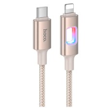 USB кабель Hoco U144 Apple iPhone SE 2022, iPhone 14 Pro Max, iPhone 14 Plus, iPhone 14 Pro, iPhone 14, iPhone 13 Pro, iPhone 13 Mini, iPhone 13, iPhone 13 Pro Max, iPhone 12 Mini, iPhone 12 Pro Max, iPhone 12 Pro, Lightning, 1.2 м., Золотий