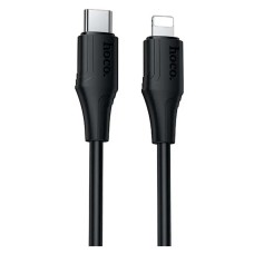 USB кабель Hoco X124 Bien Apple iPhone SE 2022, iPhone 14 Pro Max, iPhone 14 Plus, iPhone 14 Pro, iPhone 14, iPhone 13 Pro, iPhone 13 Mini, iPhone 13, iPhone 13 Pro Max, iPhone 12 Mini, iPhone 12 Pro Max, Lightning, 1.0 м., Чорний