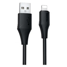 USB кабель Hoco X124 Bien Apple iPhone SE 2022, iPhone 14 Pro Max, iPhone 14 Plus, iPhone 14 Pro, iPhone 14, iPhone 13 Pro, iPhone 13 Mini, iPhone 13, iPhone 13 Pro Max, iPhone 12 Mini, iPhone 12 Pro Max, Lightning, 1.0 м., Чорний